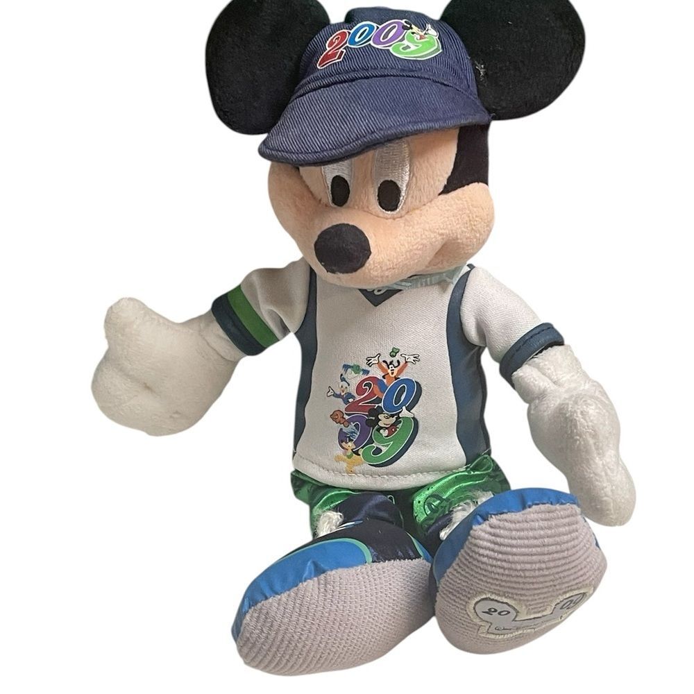 Disney 2009 Mickey Mouse Disney World 10”Plush Blue, White and Green Outfit - Picture 11 of 16